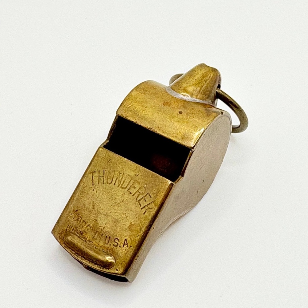 Vintage Brass Thunderer Whistle Made in the USA - Picture 2 of 6